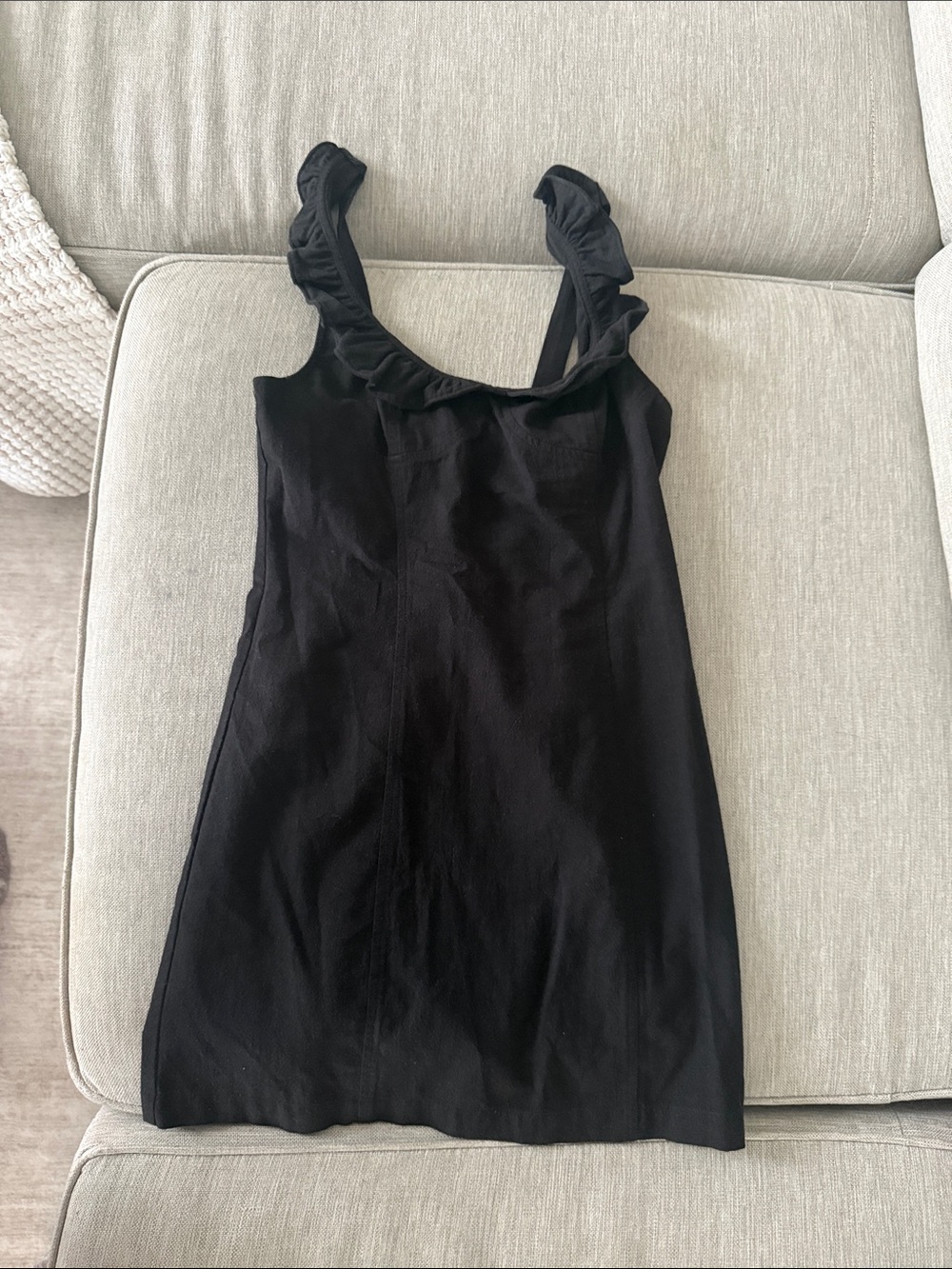 Free People Black Linen Dress